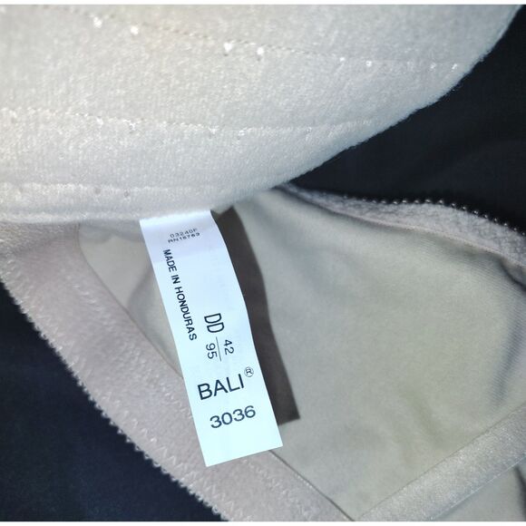 NWT Bali Double Support Cotton Blend Wireless Bra Size 42DD Curvy RN 15763 - Picture 5 of 7